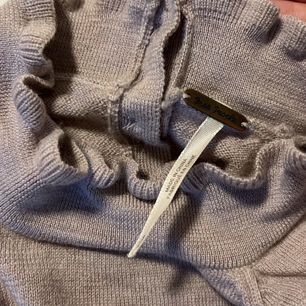 Free People Needle and Thread Ruffled Mock-Neck Sweater in Lilac - Picture 3 of 3